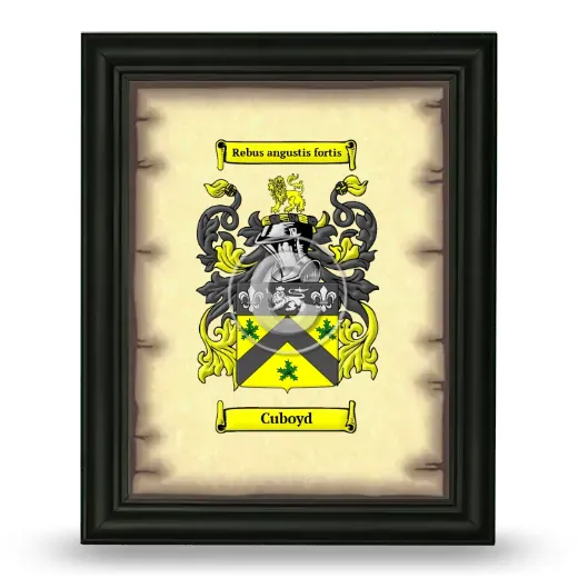 Cuboyd Coat of Arms Framed - Black