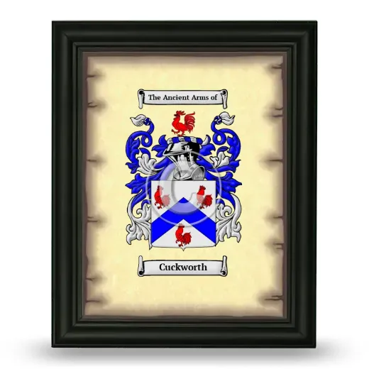 Cuckworth Coat of Arms Framed - Black