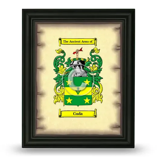 Cuda Coat of Arms Framed - Black