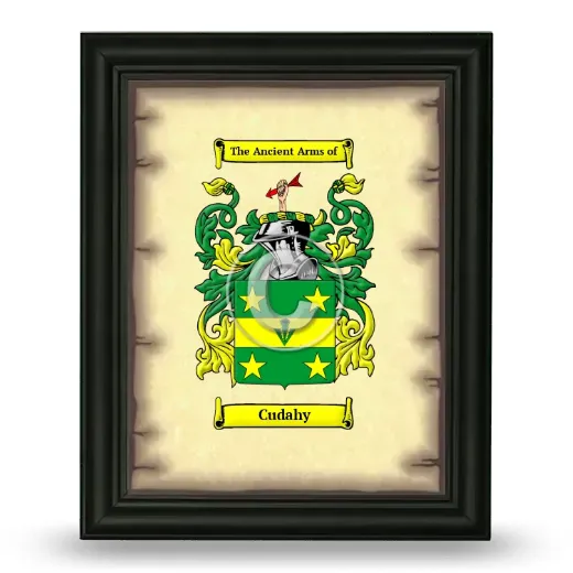 Cudahy Coat of Arms Framed - Black