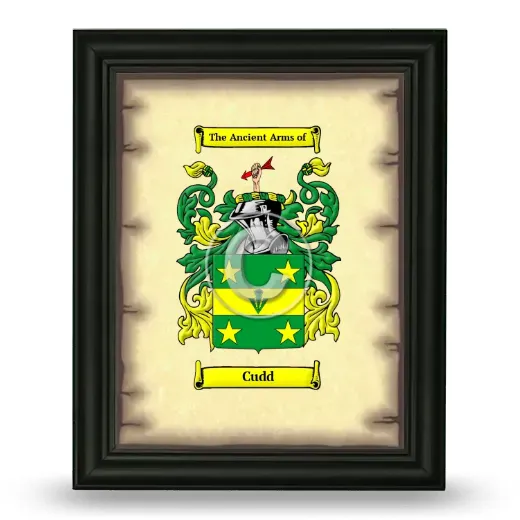 Cudd Coat of Arms Framed - Black