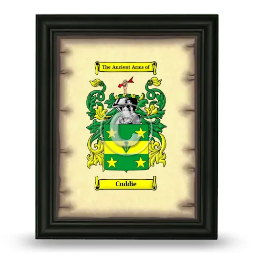Cuddie Coat of Arms Framed - Black