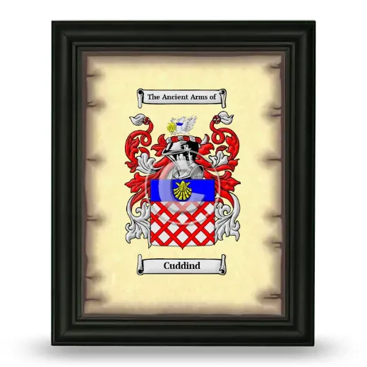 Cuddind Coat of Arms Framed - Black