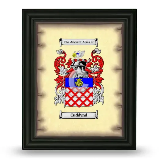 Cuddynd Coat of Arms Framed - Black