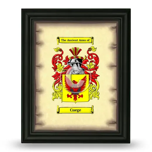 Cuege Coat of Arms Framed - Black