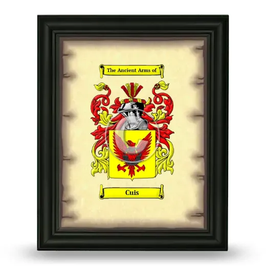 Cuis Coat of Arms Framed - Black