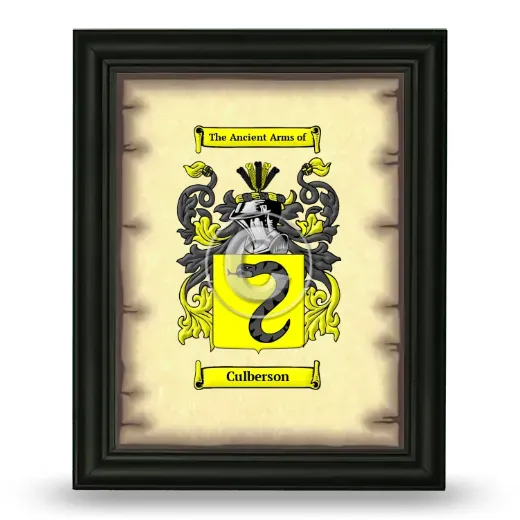 Culberson Coat of Arms Framed - Black