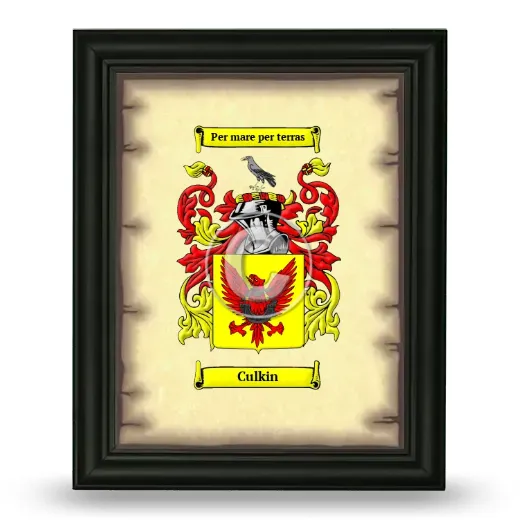 Culkin Coat of Arms Framed - Black