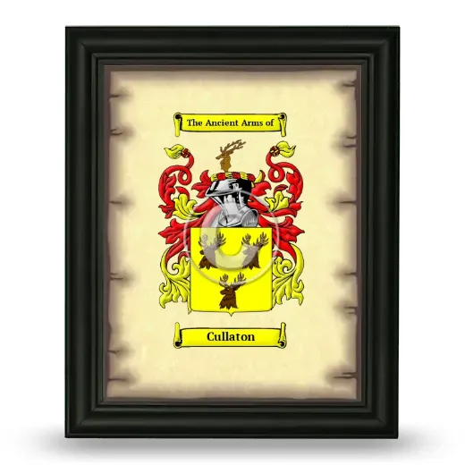 Cullaton Coat of Arms Framed - Black