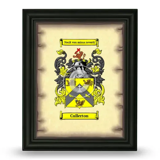 Cullerton Coat of Arms Framed - Black
