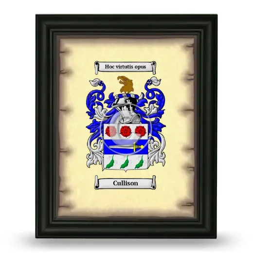 Cullison Coat of Arms Framed - Black