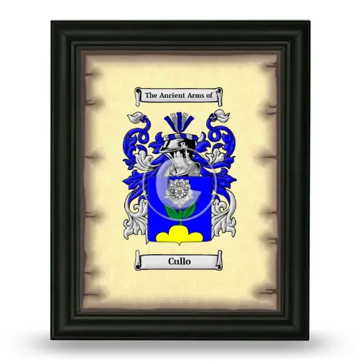 Cullo Coat of Arms Framed - Black
