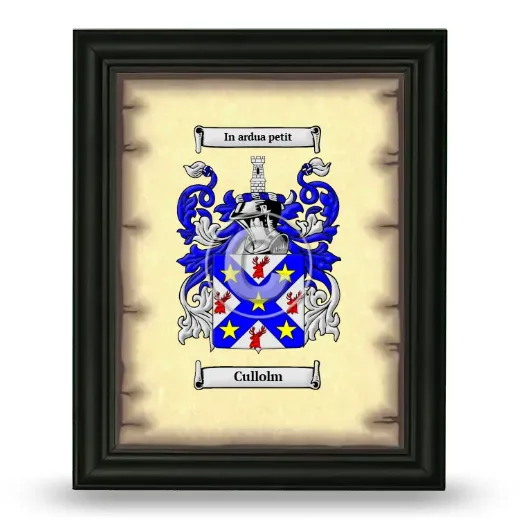 Cullolm Coat of Arms Framed - Black