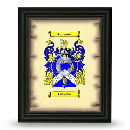 Cullome Coat of Arms Framed - Black