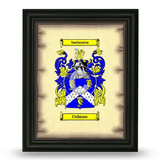 Culman Coat of Arms Framed - Black