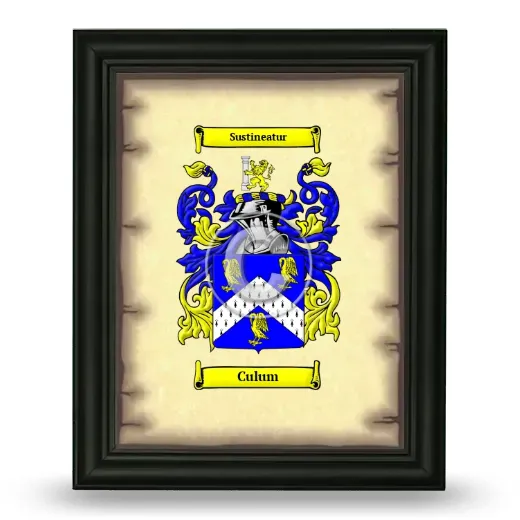 Culum Coat of Arms Framed - Black
