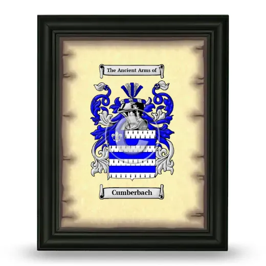 Cumberbach Coat of Arms Framed - Black