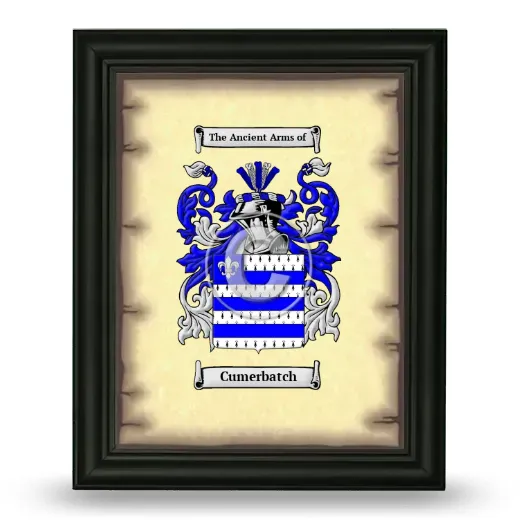 Cumerbatch Coat of Arms Framed - Black