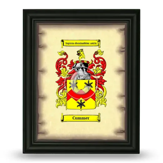 Cummer Coat of Arms Framed - Black