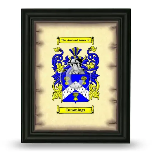Cummings Coat of Arms Framed - Black