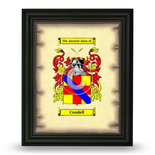 Cundall Coat of Arms Framed - Black