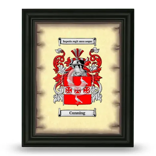 Cunning Coat of Arms Framed - Black