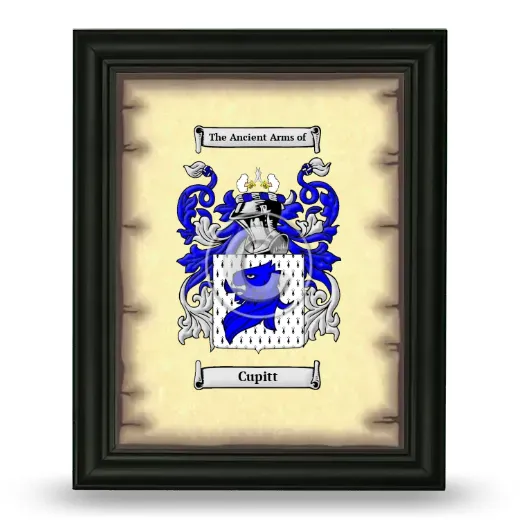 Cupitt Coat of Arms Framed - Black