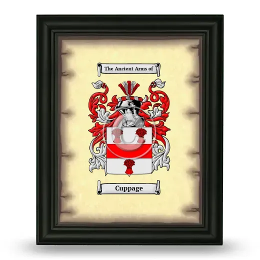 Cuppage Coat of Arms Framed - Black