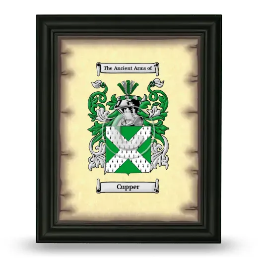 Cupper Coat of Arms Framed - Black