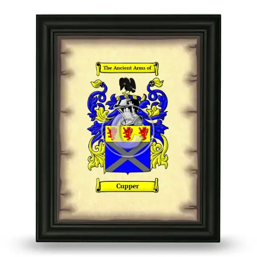 Cupper Coat of Arms Framed - Black