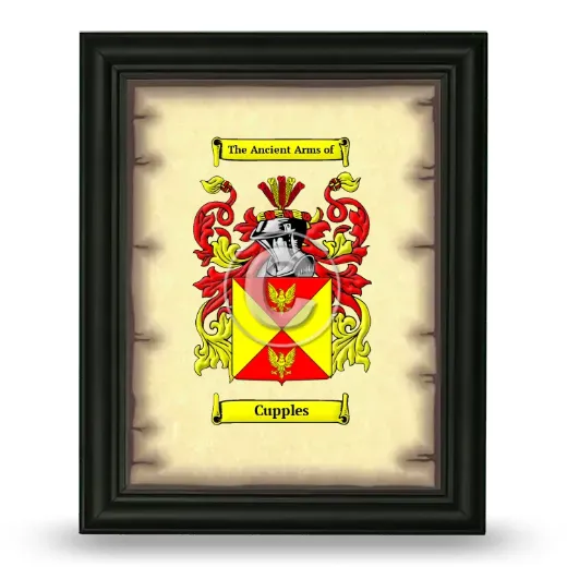Cupples Coat of Arms Framed - Black