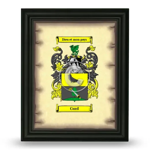 Curd Coat of Arms Framed - Black