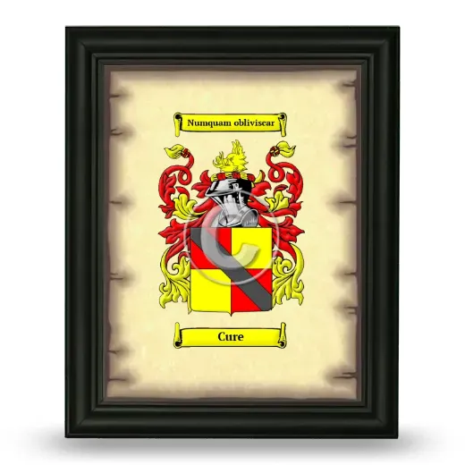 Cure Coat of Arms Framed - Black