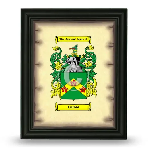 Curlee Coat of Arms Framed - Black