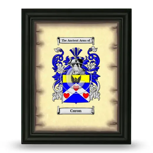 Curon Coat of Arms Framed - Black