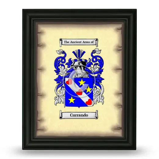 Currando Coat of Arms Framed - Black