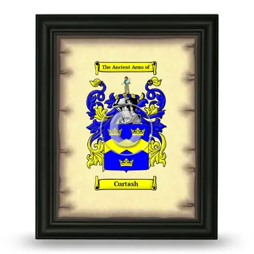Curtash Coat of Arms Framed - Black