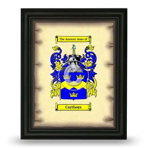 Curthoys Coat of Arms Framed - Black