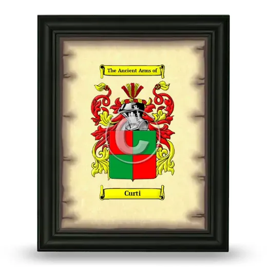 Curti Coat of Arms Framed - Black