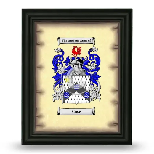 Cuse Coat of Arms Framed - Black