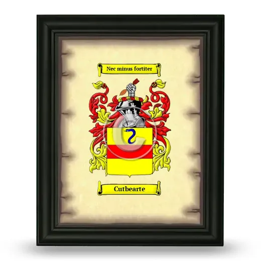 Cutbearte Coat of Arms Framed - Black