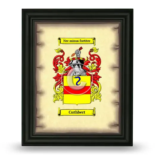 Cuthbert Coat of Arms Framed - Black