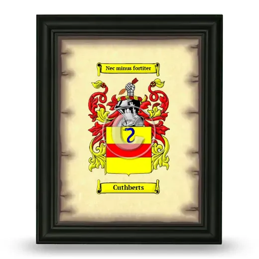Cuthberts Coat of Arms Framed - Black