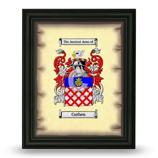 Cuthen Coat of Arms Framed - Black