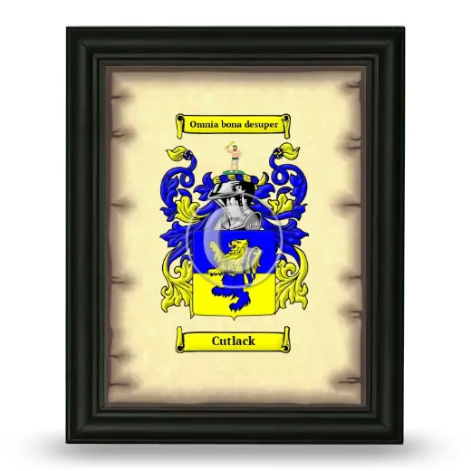 Cutlack Coat of Arms Framed - Black