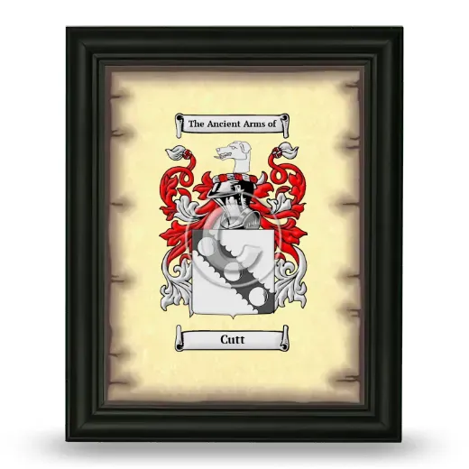 Cutt Coat of Arms Framed - Black