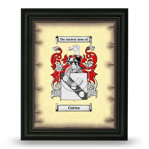 Cuttes Coat of Arms Framed - Black