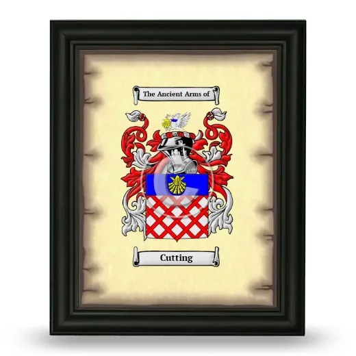 Cutting Coat of Arms Framed - Black
