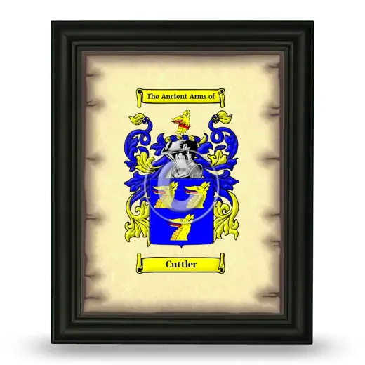Cuttler Coat of Arms Framed - Black