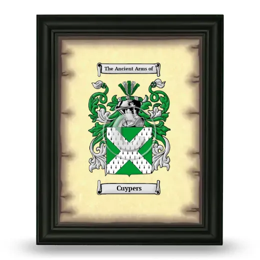 Cuypers Coat of Arms Framed - Black